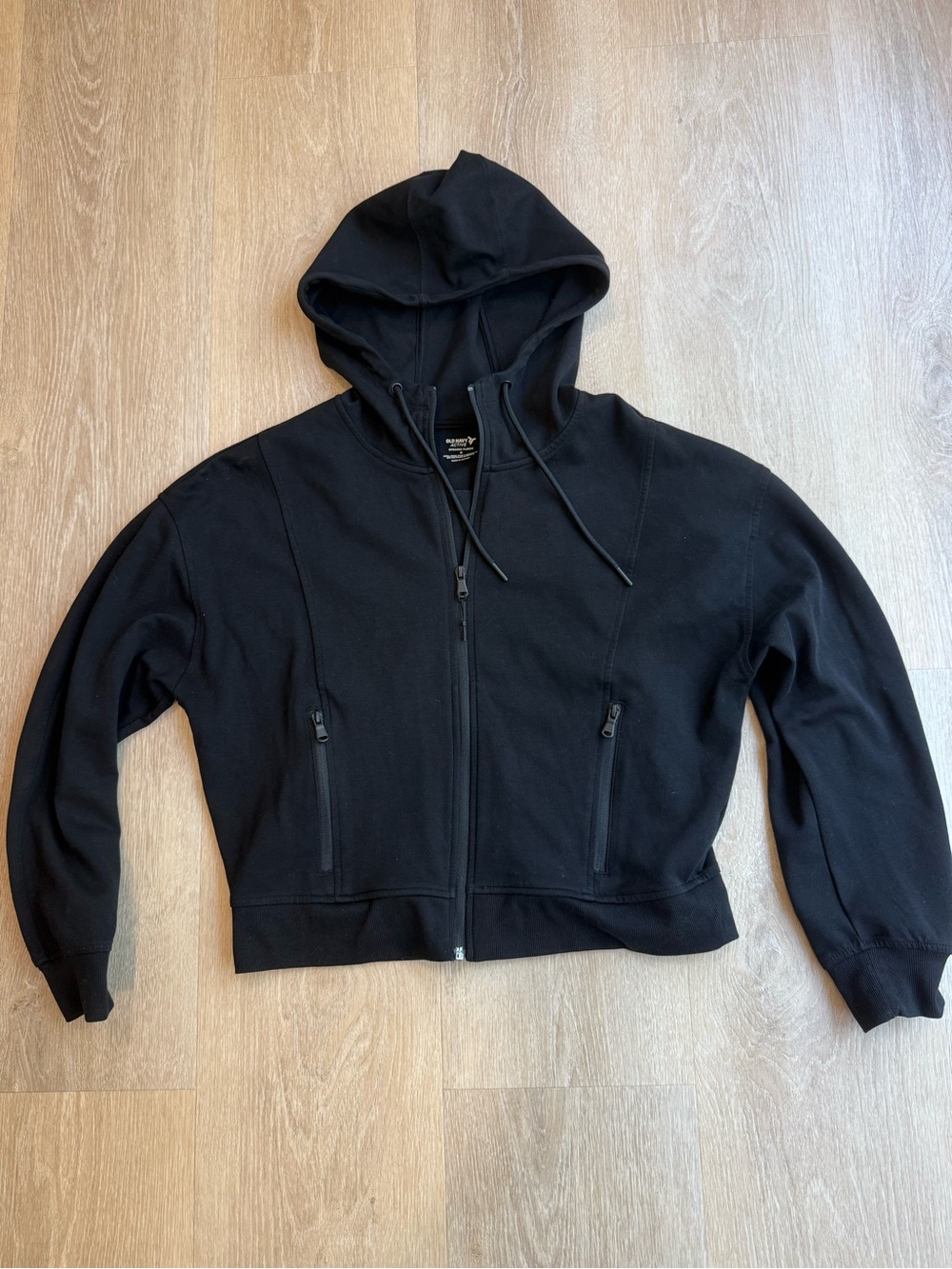 Old Navy Black Women's Zip Hoodie Jacket
